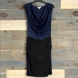 Barneys New York Elegant Navy and Black Women's Dress Size 4